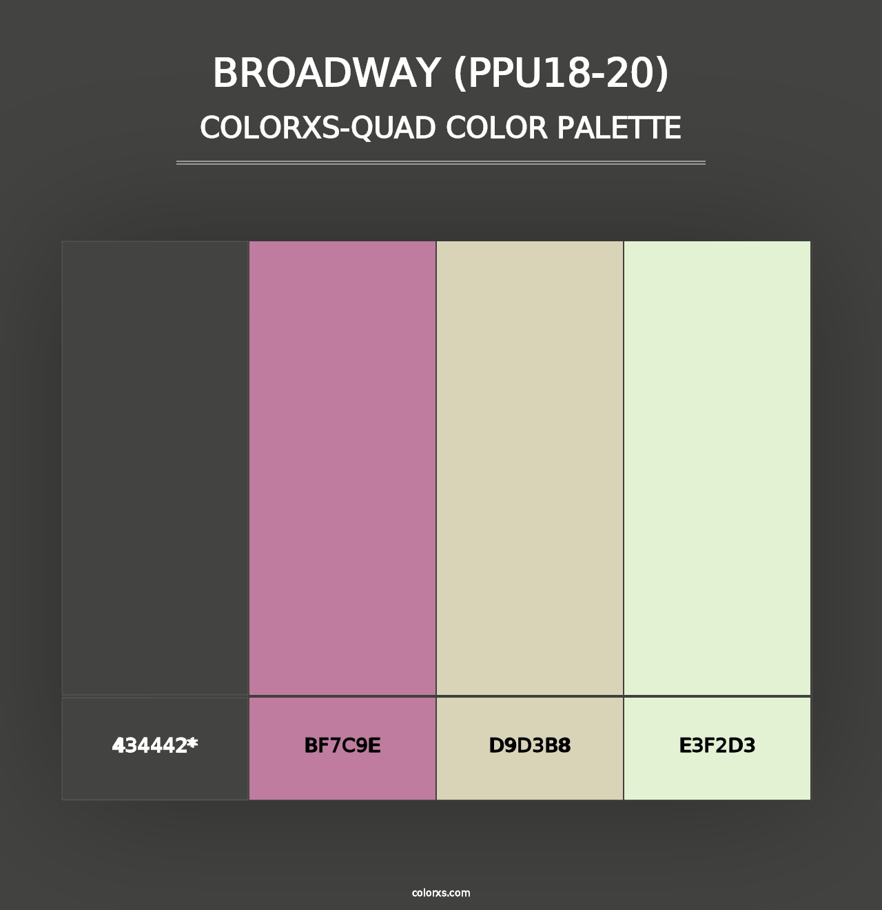 Broadway (PPU18-20) - Colorxs Quad Palette