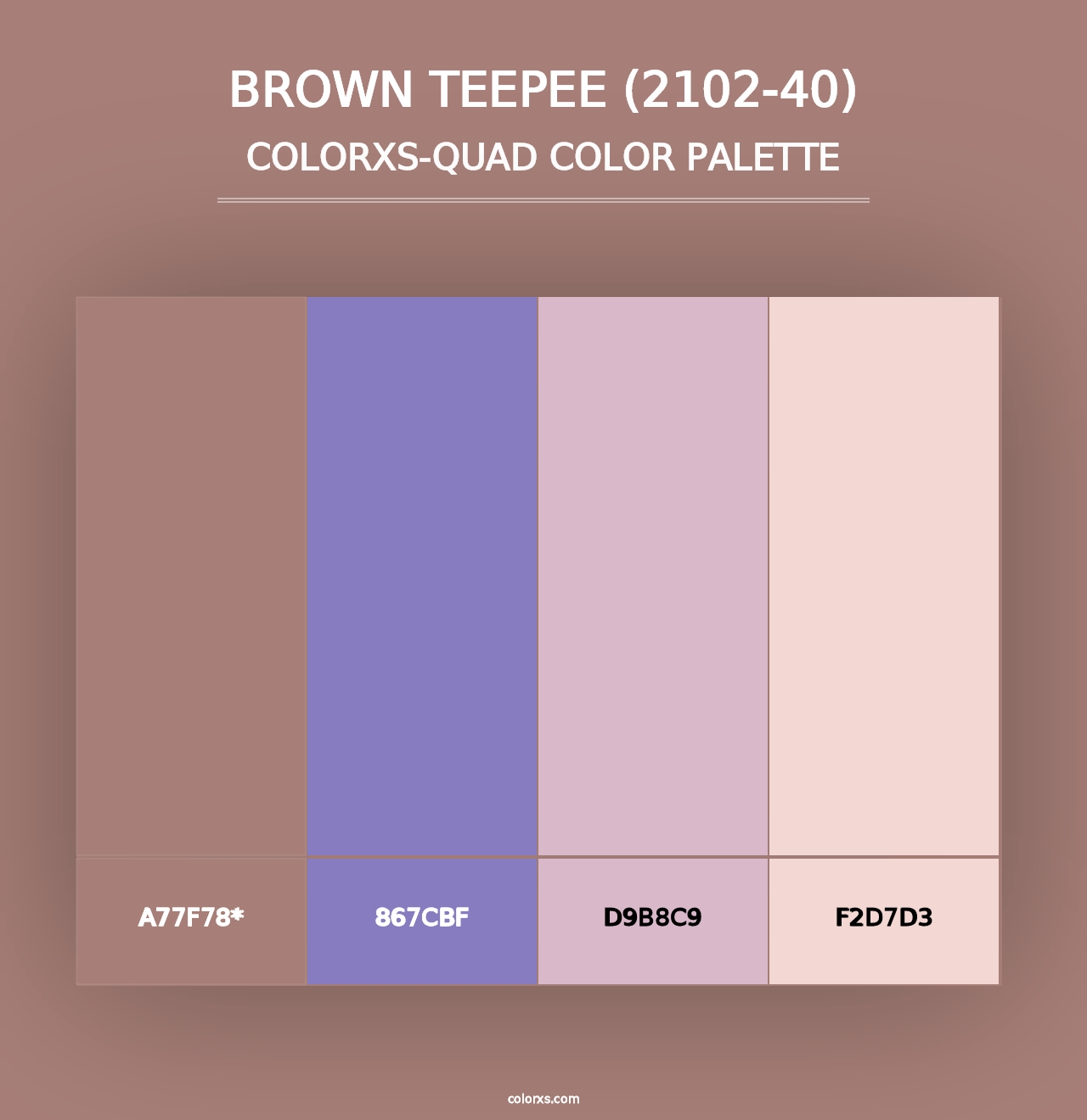 Brown Teepee (2102-40) - Colorxs Quad Palette