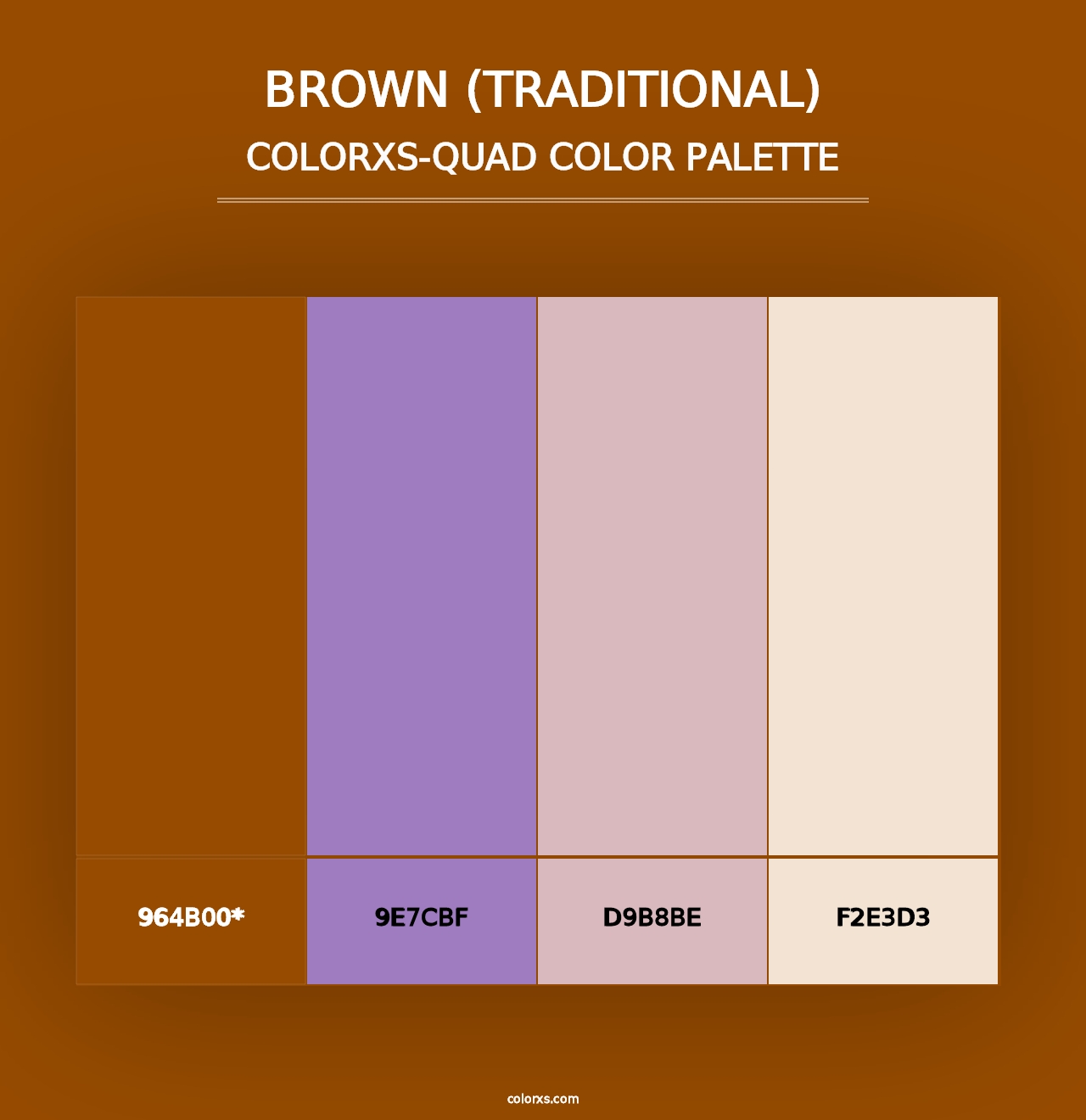 Brown (Traditional) - Colorxs Quad Palette