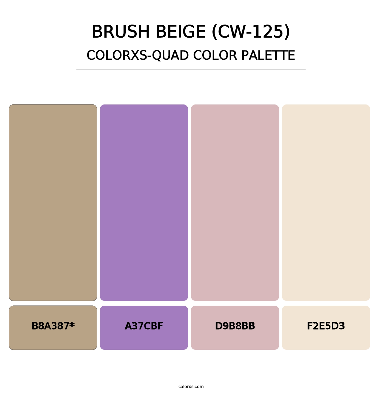 Brush Beige (CW-125) - Colorxs Quad Palette