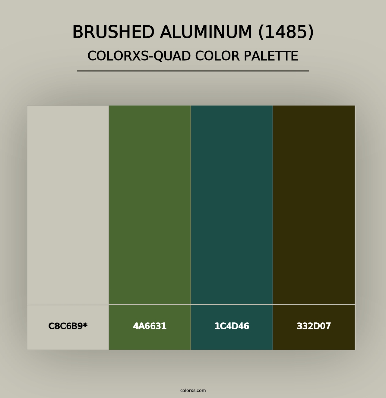 Brushed Aluminum (1485) - Colorxs Quad Palette