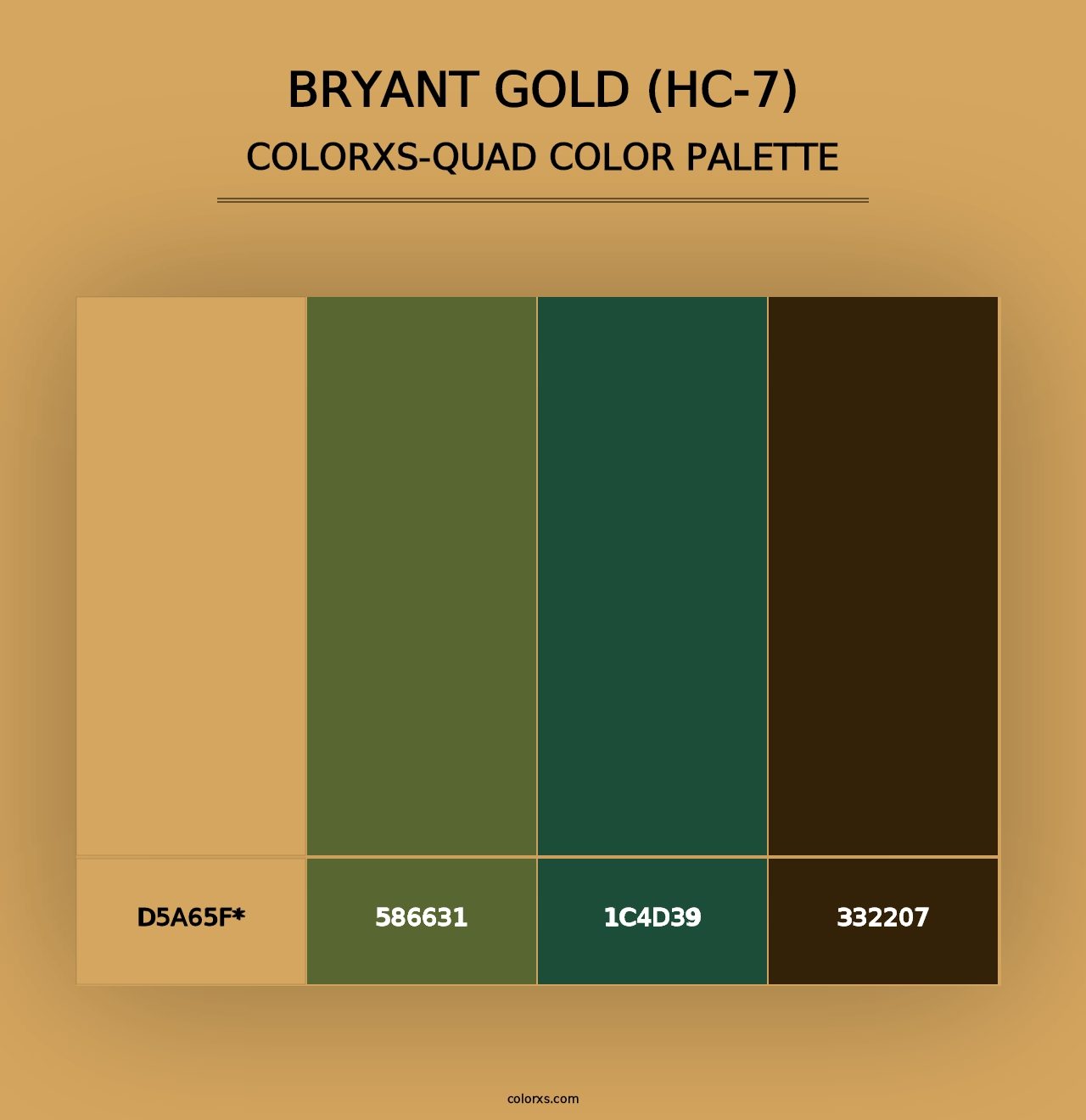 Bryant Gold (HC-7) - Colorxs Quad Palette