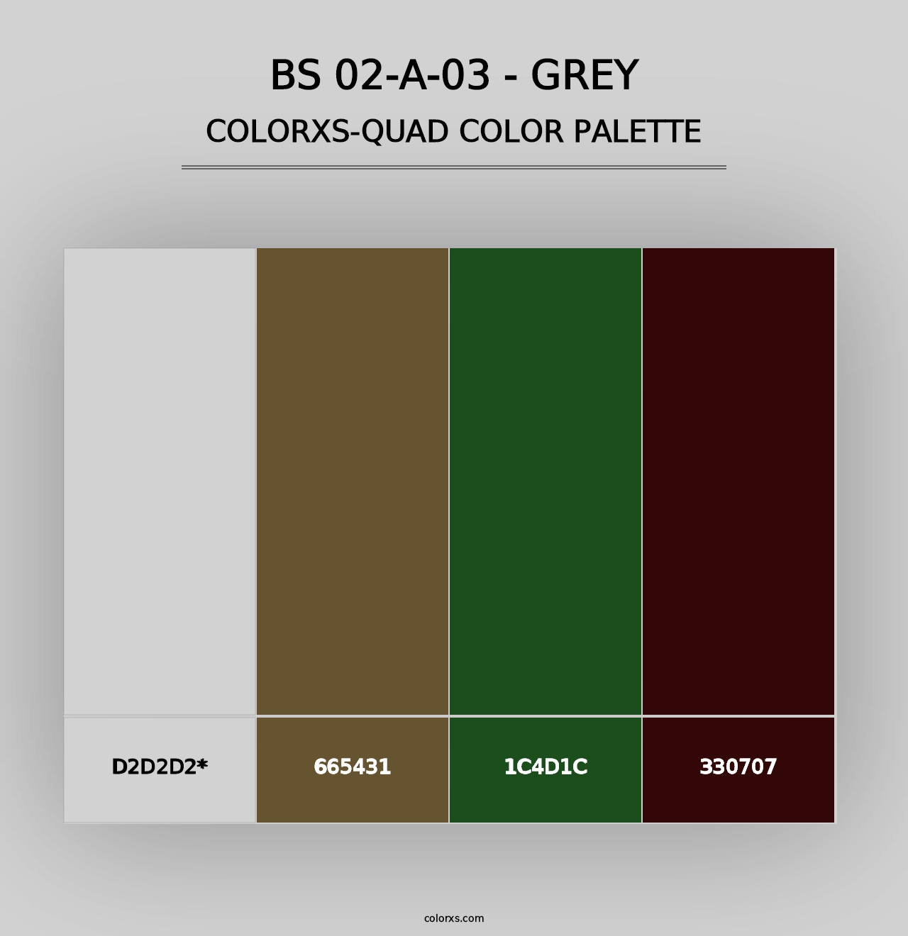 BS 02-A-03 - Grey - Colorxs Quad Palette