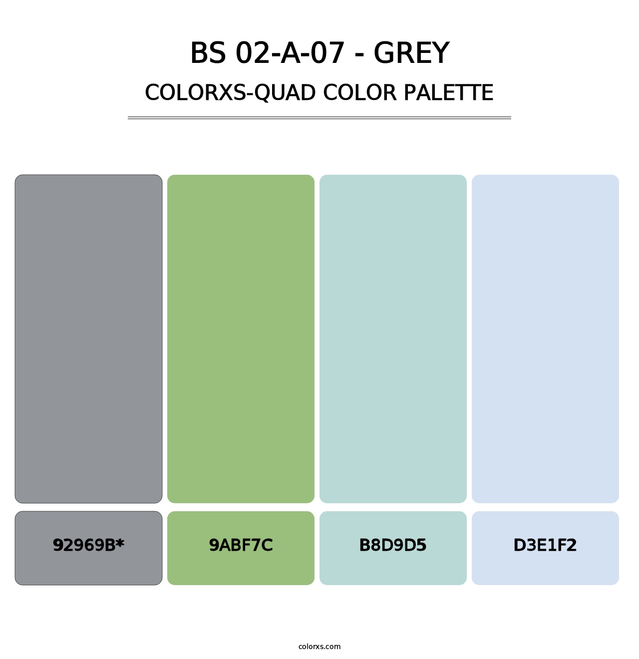 BS 02-A-07 - Grey - Colorxs Quad Palette