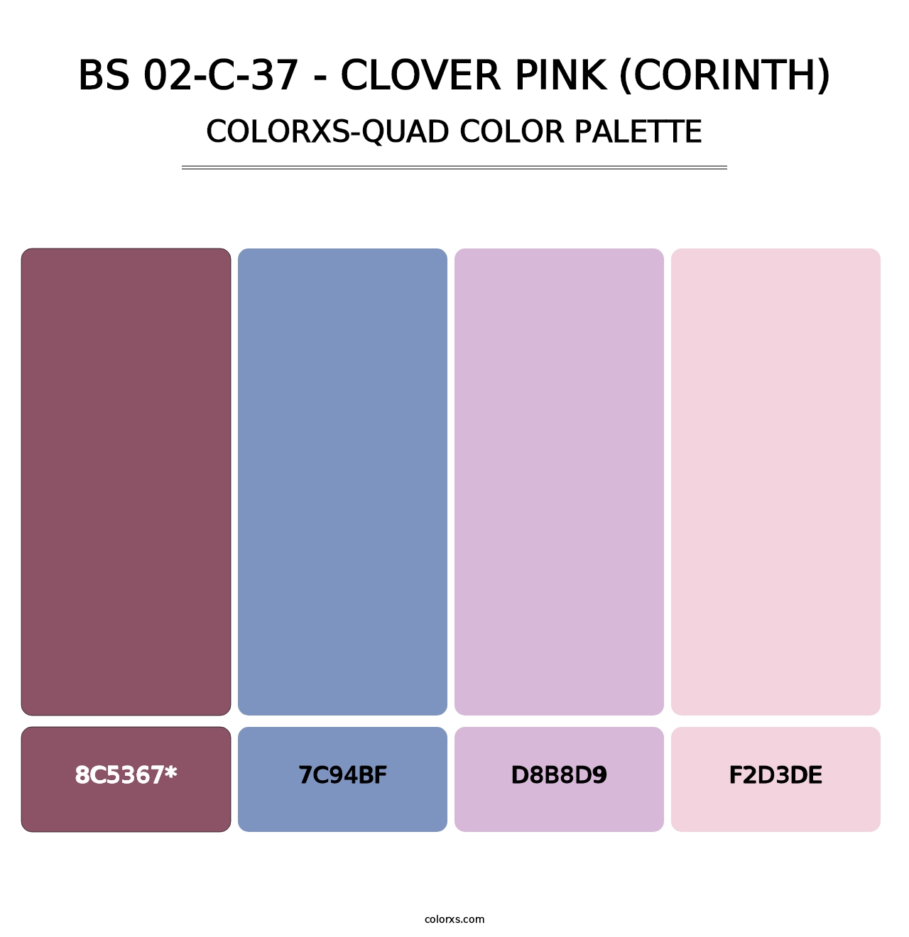 BS 02-C-37 - Clover Pink (Corinth) - Colorxs Quad Palette