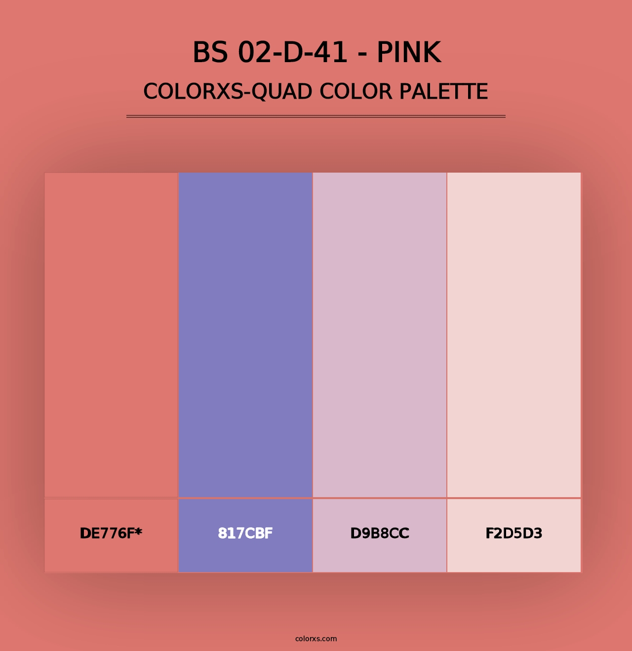 BS 02-D-41 - Pink - Colorxs Quad Palette