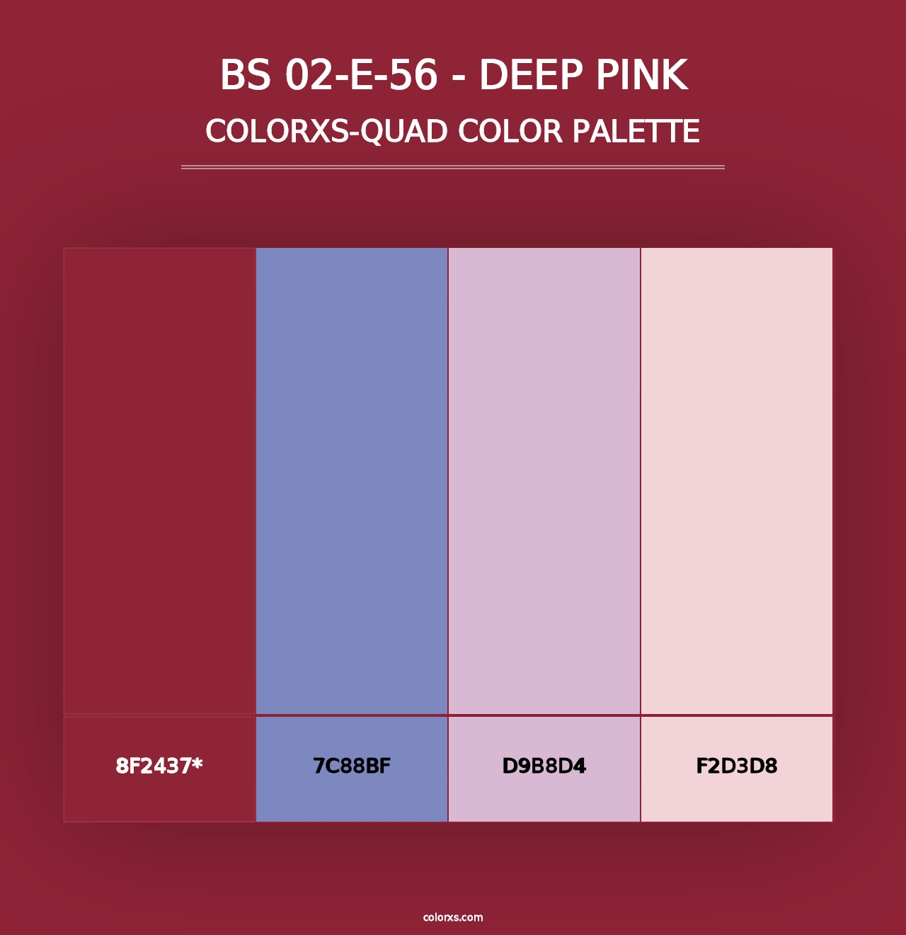 BS 02-E-56 - Deep Pink - Colorxs Quad Palette