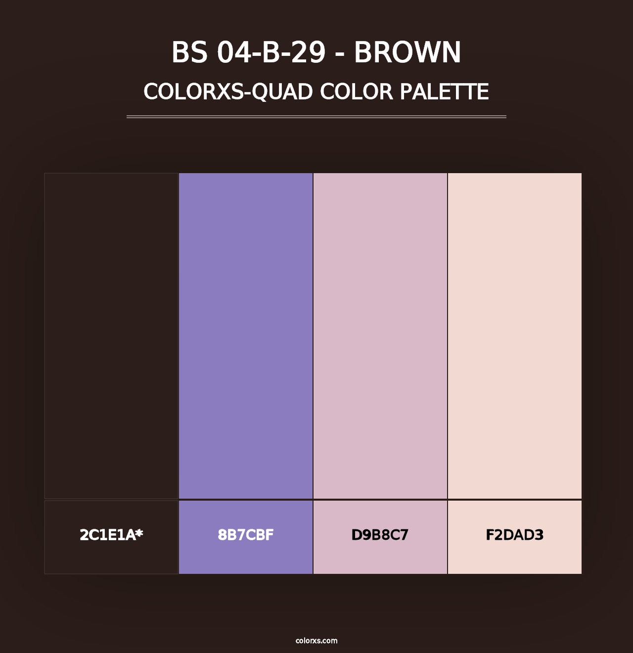 BS 04-B-29 - Brown - Colorxs Quad Palette