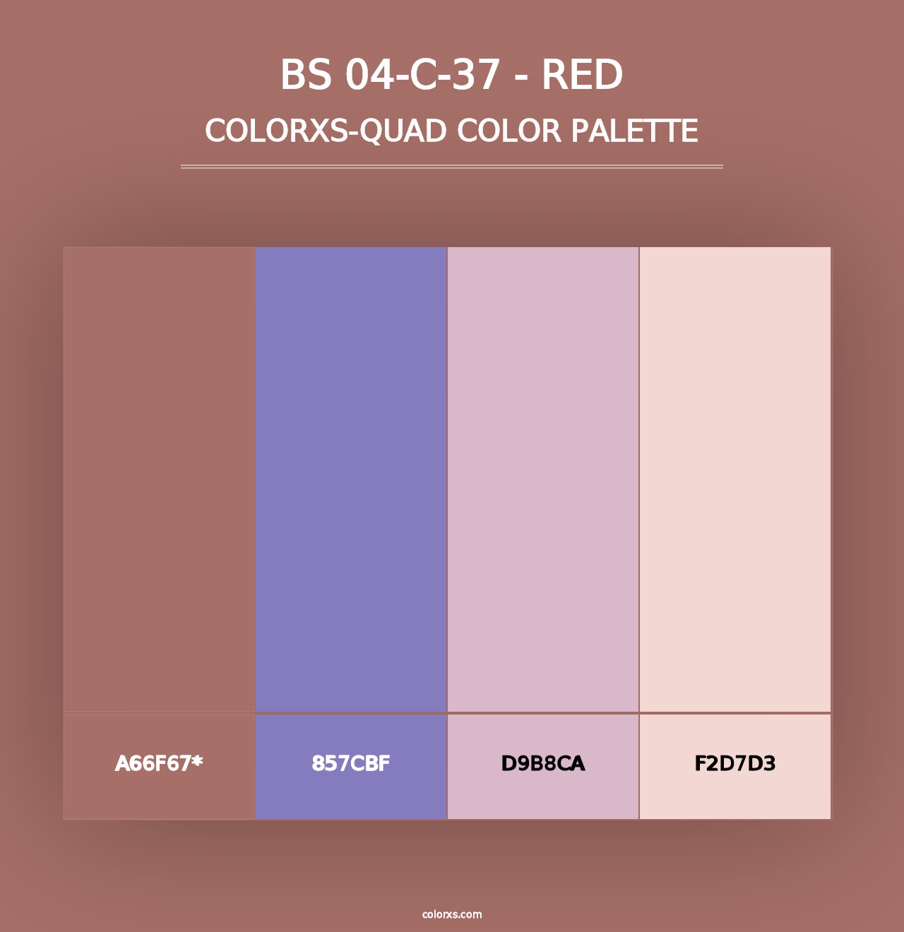 BS 04-C-37 - Red - Colorxs Quad Palette