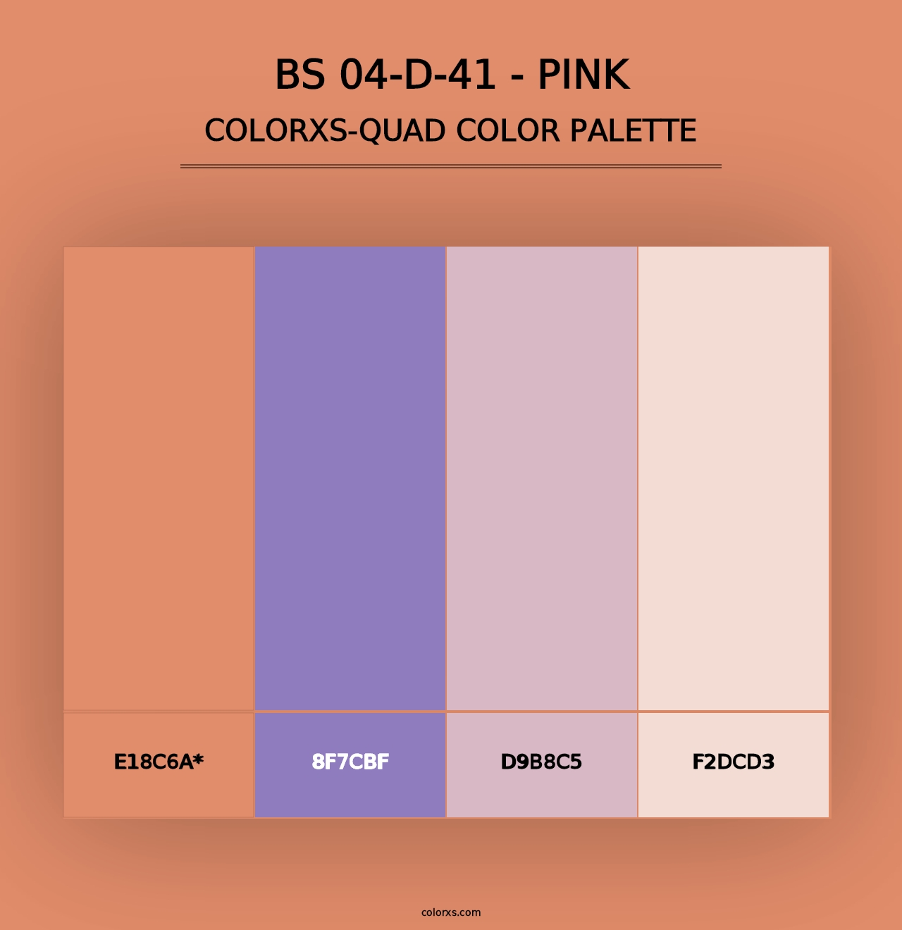 BS 04-D-41 - Pink - Colorxs Quad Palette