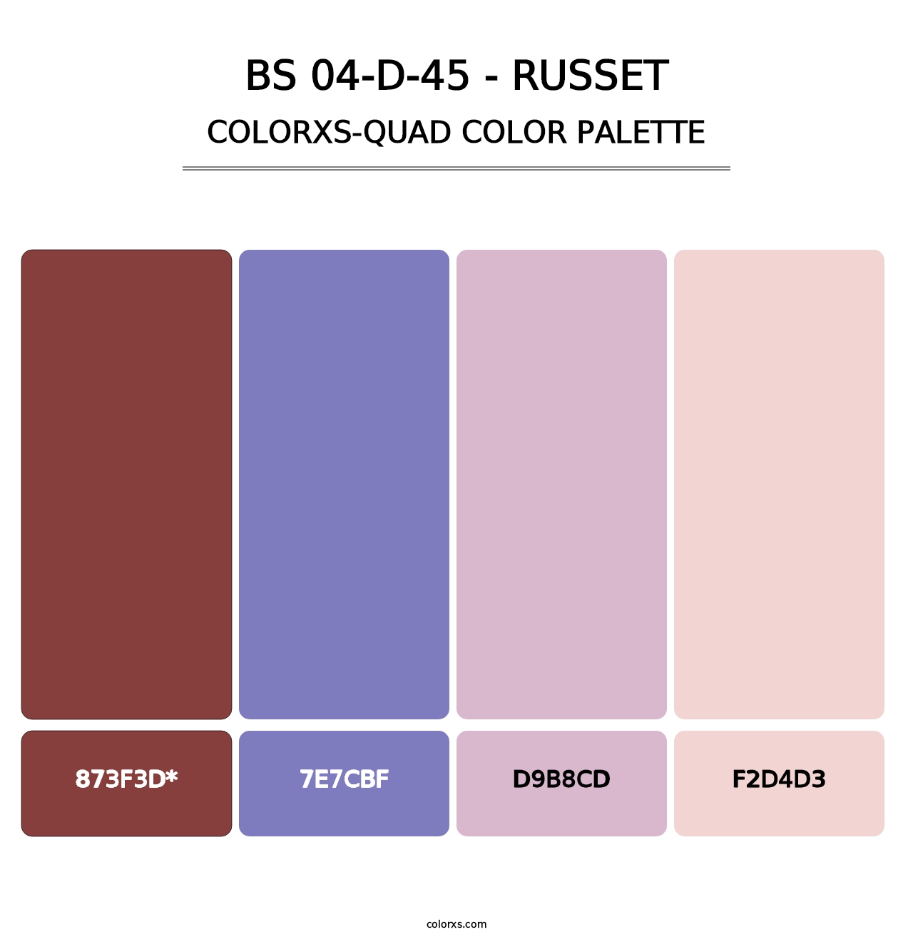 BS 04-D-45 - Russet - Colorxs Quad Palette