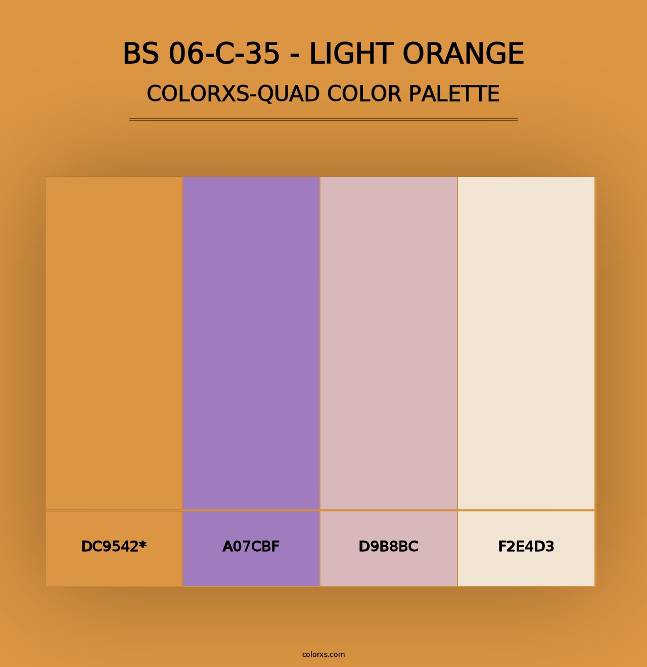 BS 06-C-35 - Light Orange - Colorxs Quad Palette