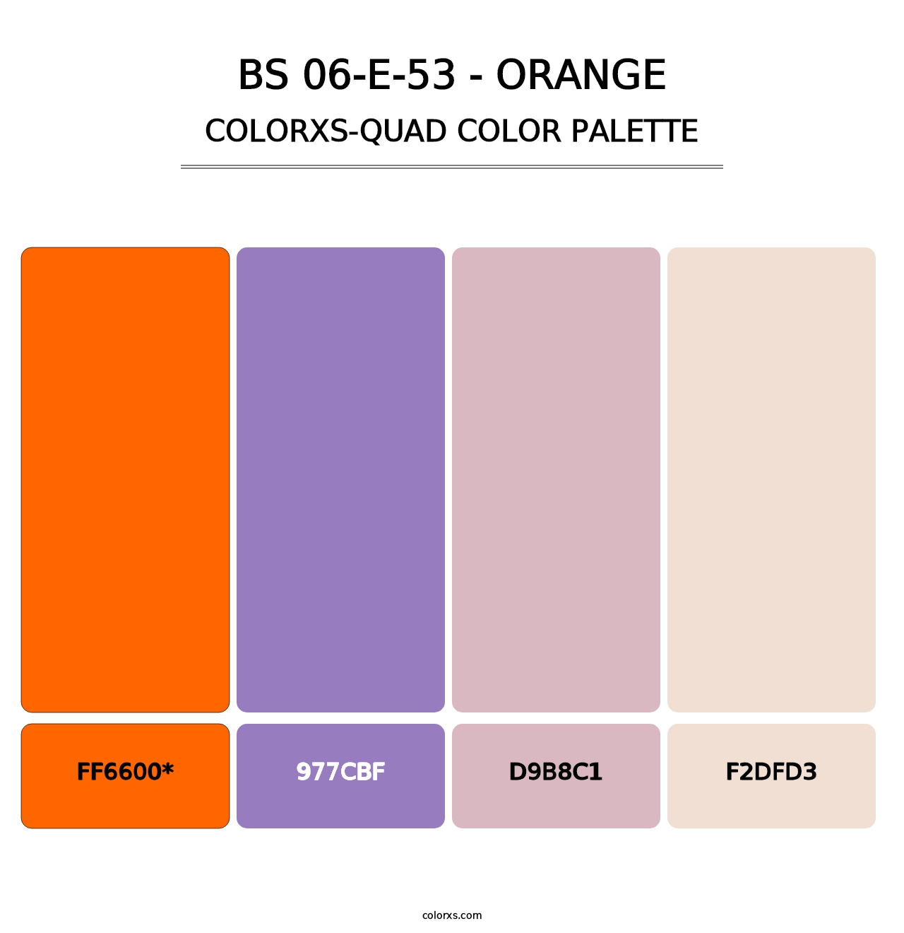 BS 06-E-53 - Orange - Colorxs Quad Palette