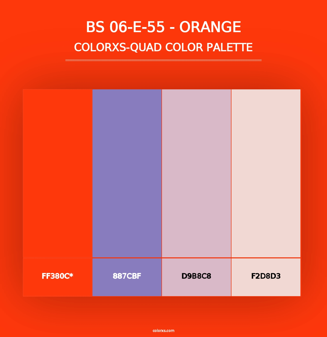 BS 06-E-55 - Orange - Colorxs Quad Palette