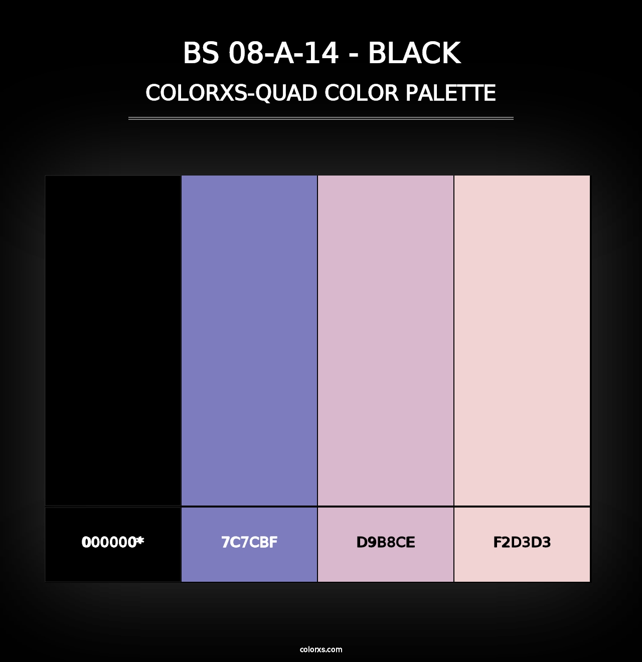 BS 08-A-14 - Black - Colorxs Quad Palette