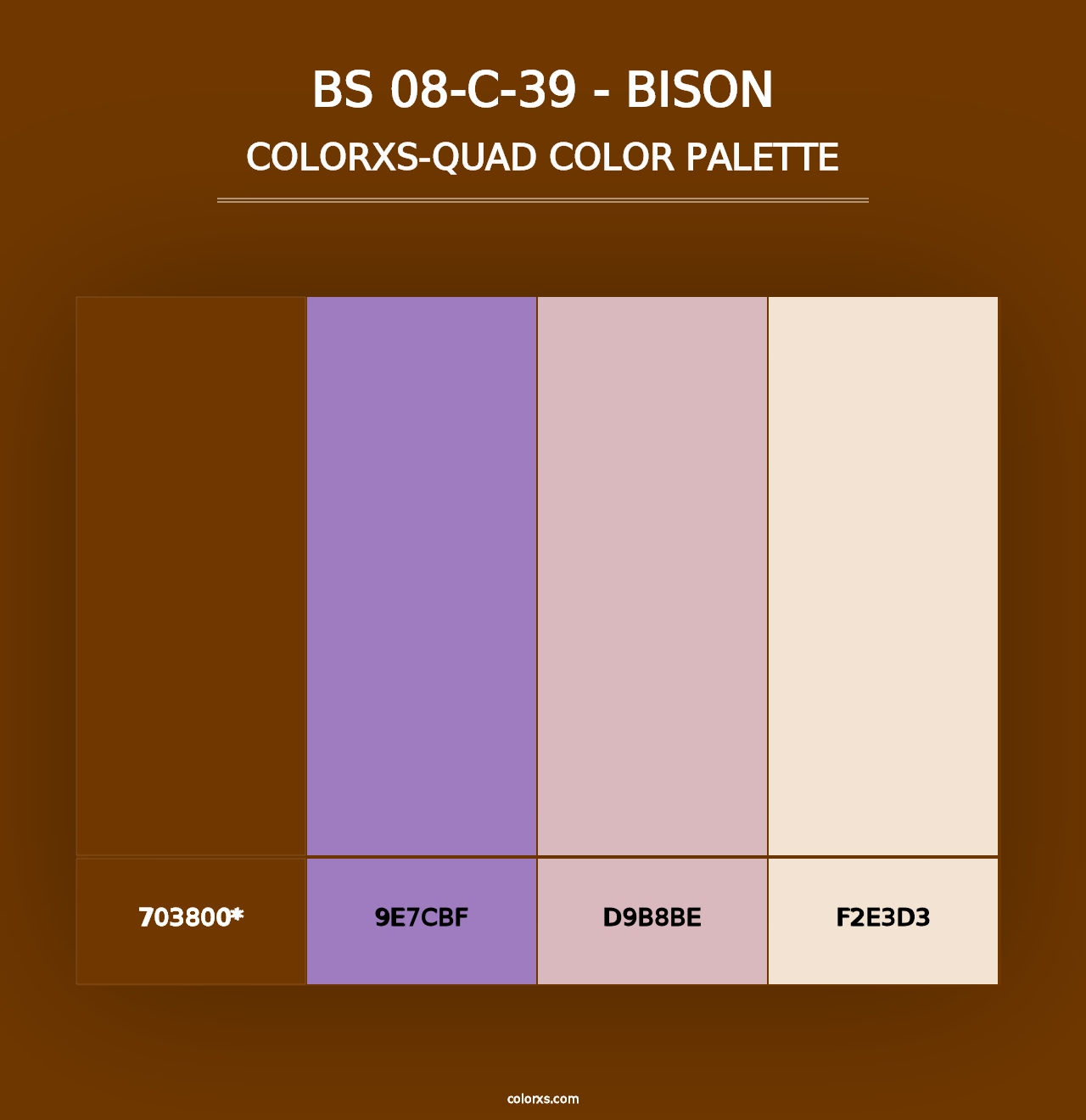 BS 08-C-39 - Bison - Colorxs Quad Palette