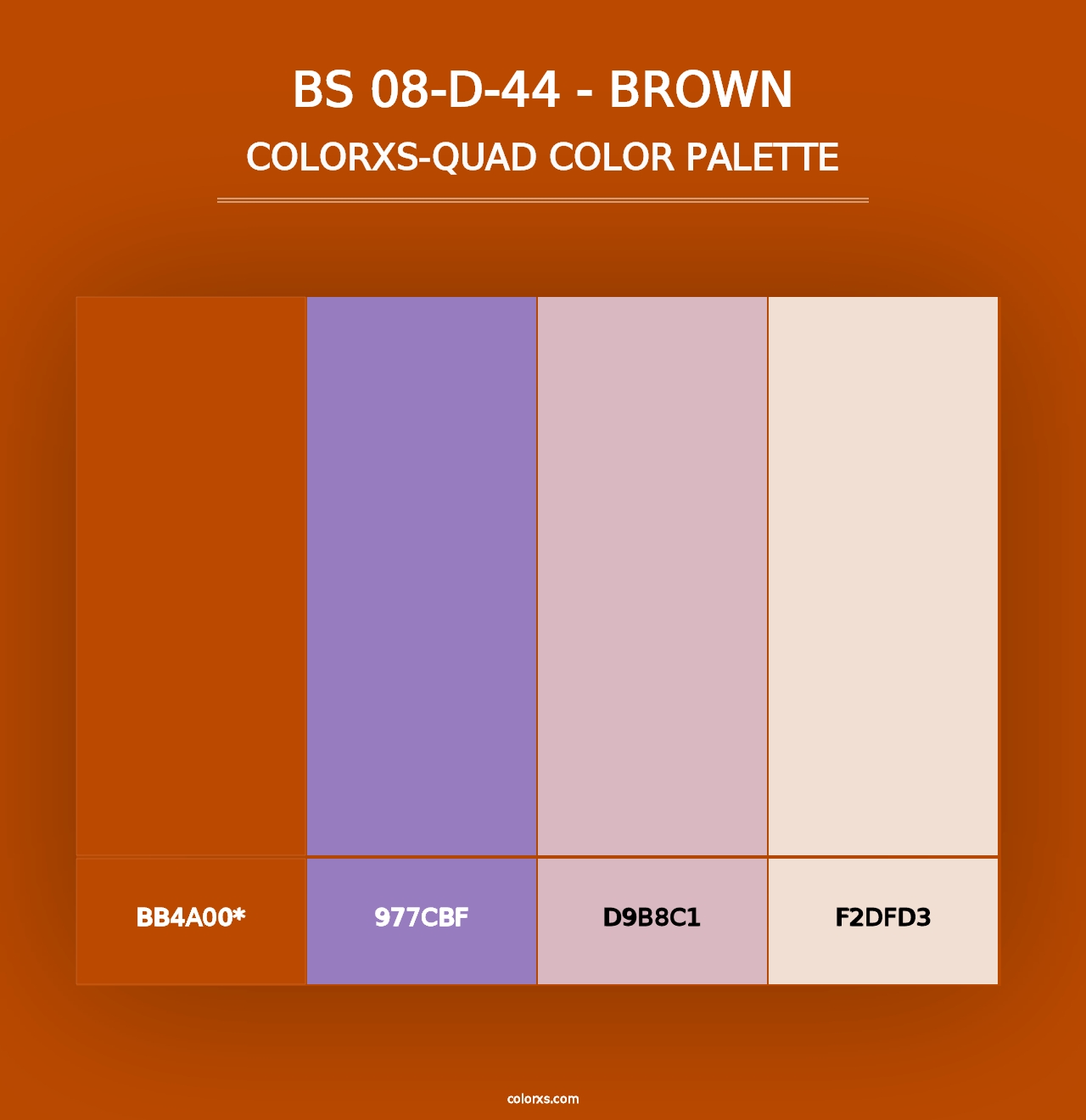 BS 08-D-44 - Brown - Colorxs Quad Palette