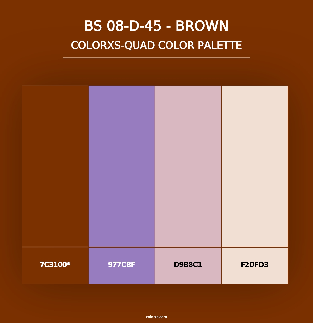 BS 08-D-45 - Brown - Colorxs Quad Palette