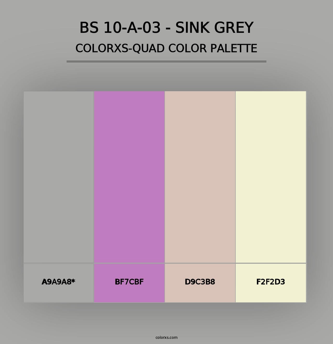 BS 10-A-03 - Sink Grey - Colorxs Quad Palette