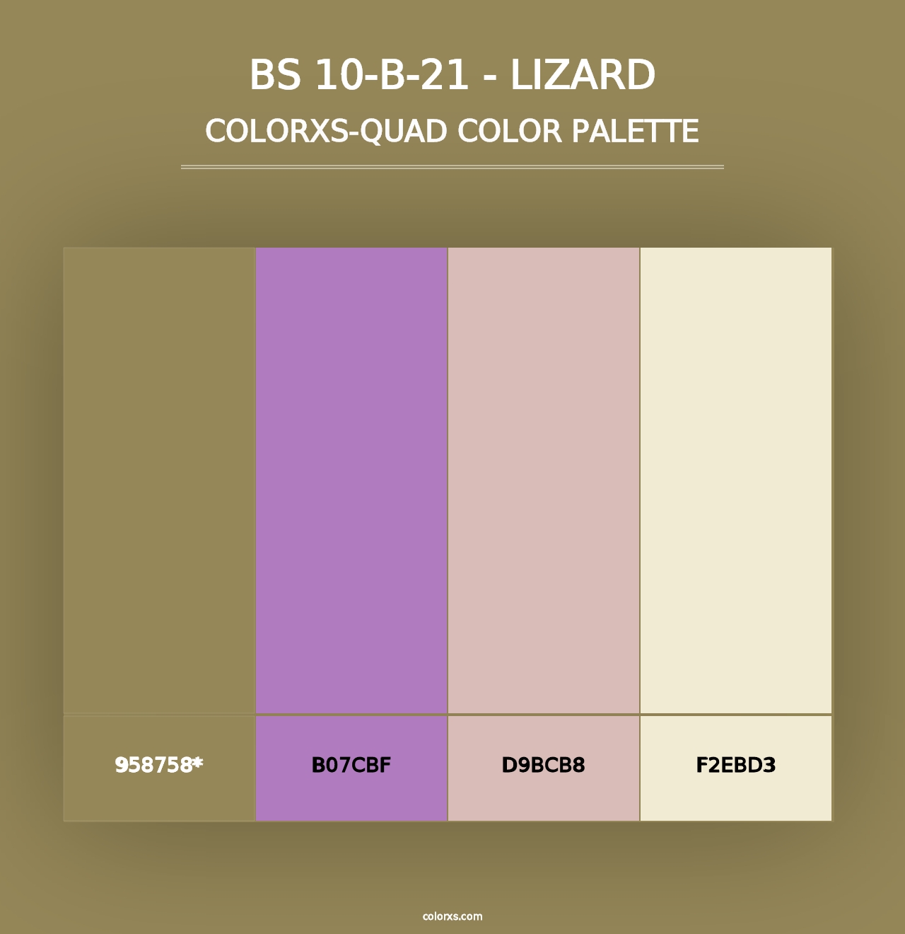 BS 10-B-21 - Lizard - Colorxs Quad Palette