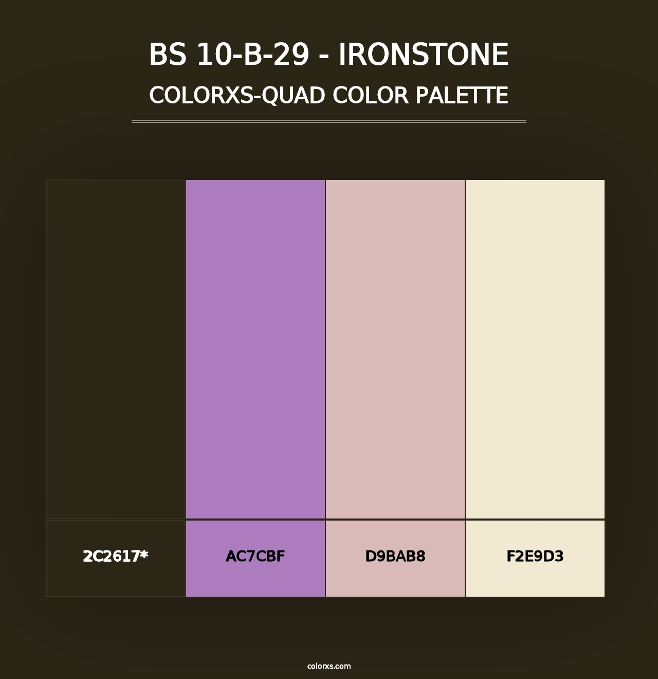 BS 10-B-29 - Ironstone - Colorxs Quad Palette