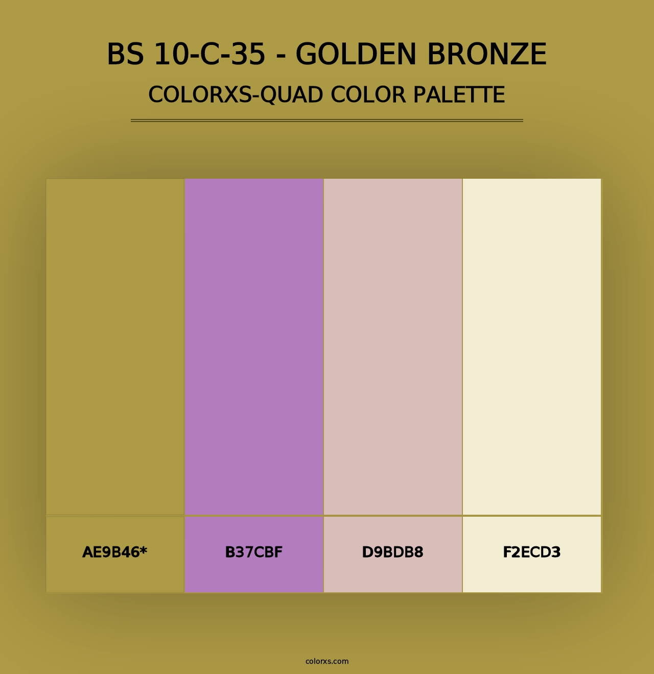 BS 10-C-35 - Golden Bronze - Colorxs Quad Palette