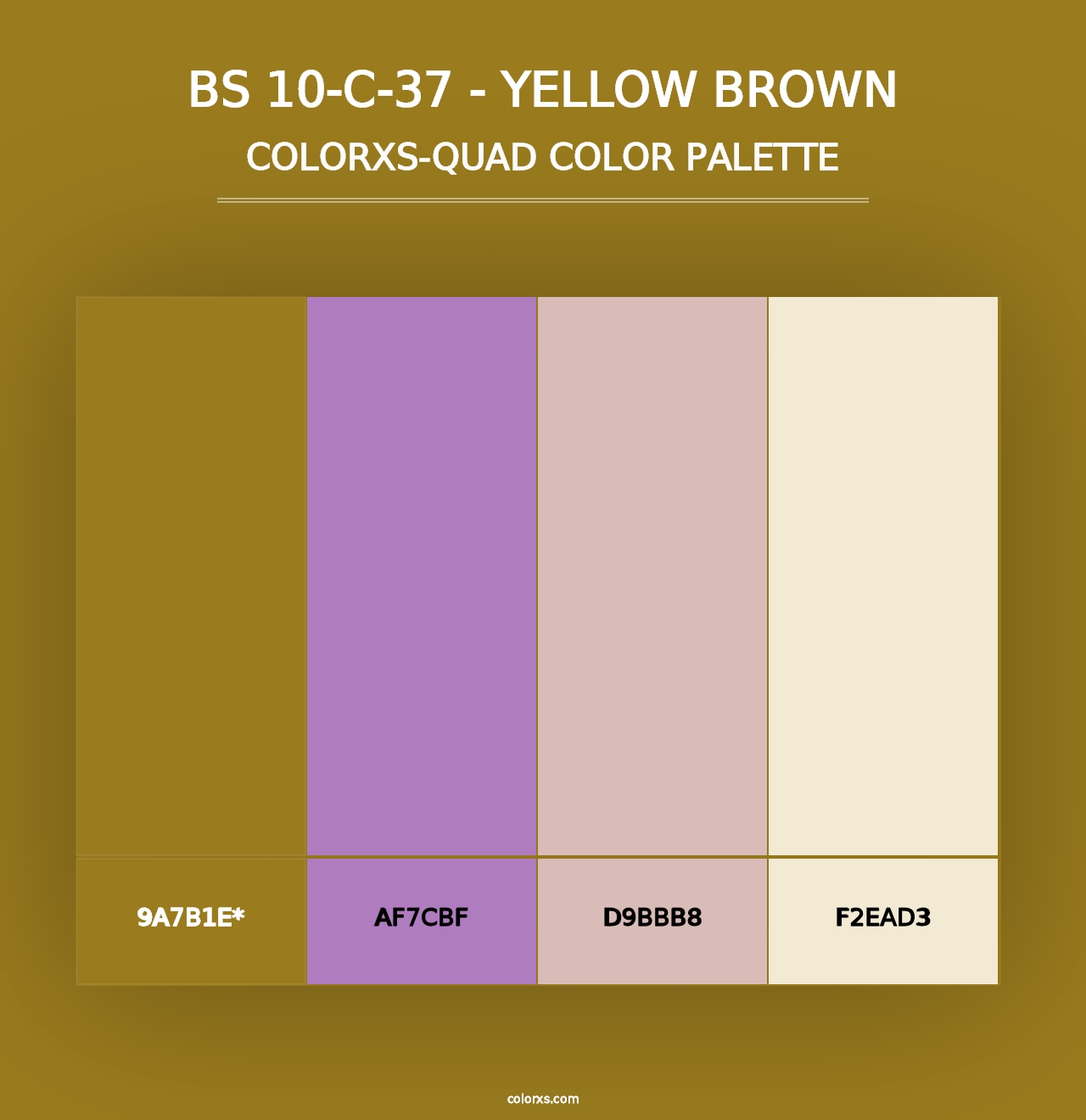 BS 10-C-37 - Yellow Brown - Colorxs Quad Palette