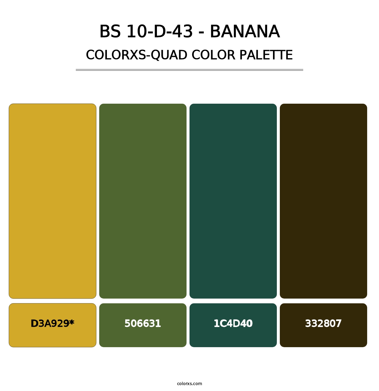 BS 10-D-43 - Banana - Colorxs Quad Palette