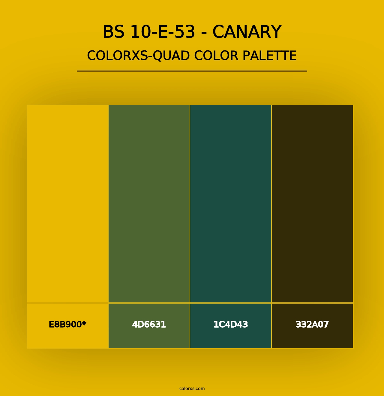 BS 10-E-53 - Canary - Colorxs Quad Palette