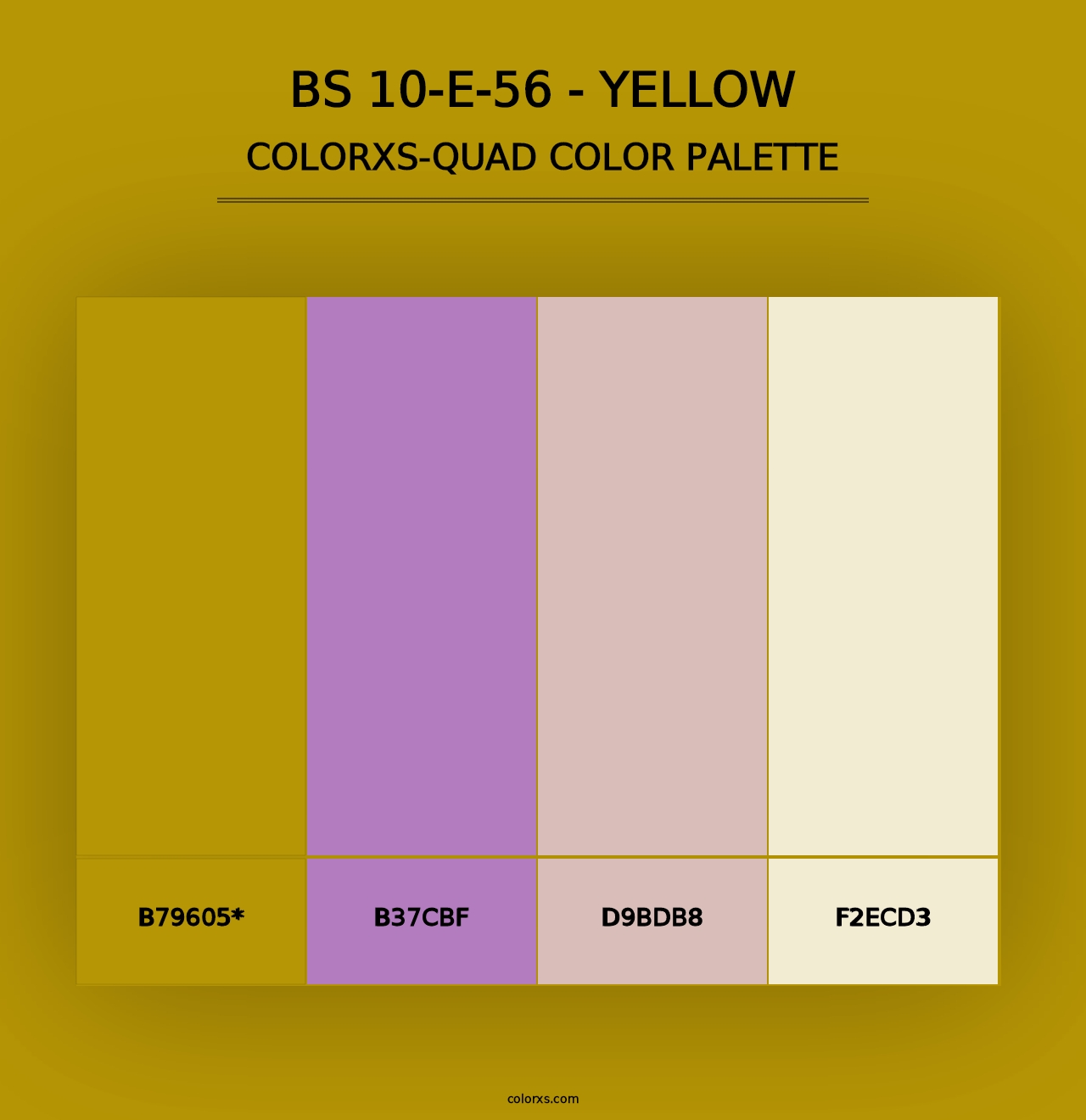 BS 10-E-56 - Yellow - Colorxs Quad Palette