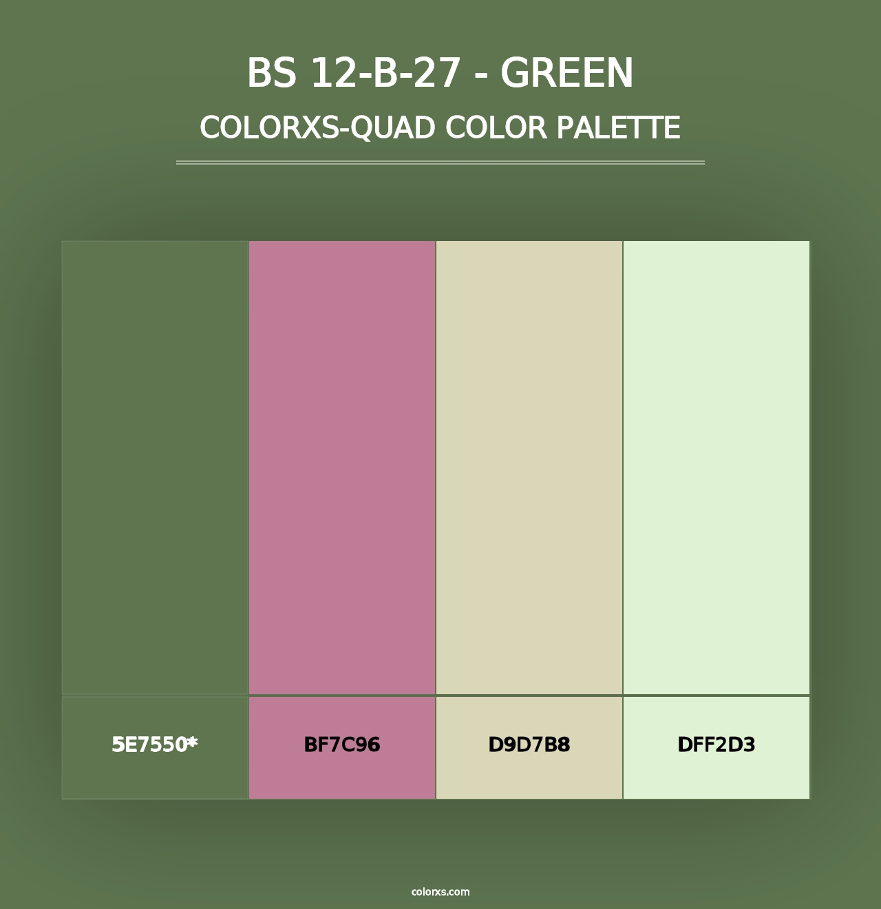 BS 12-B-27 - Green - Colorxs Quad Palette