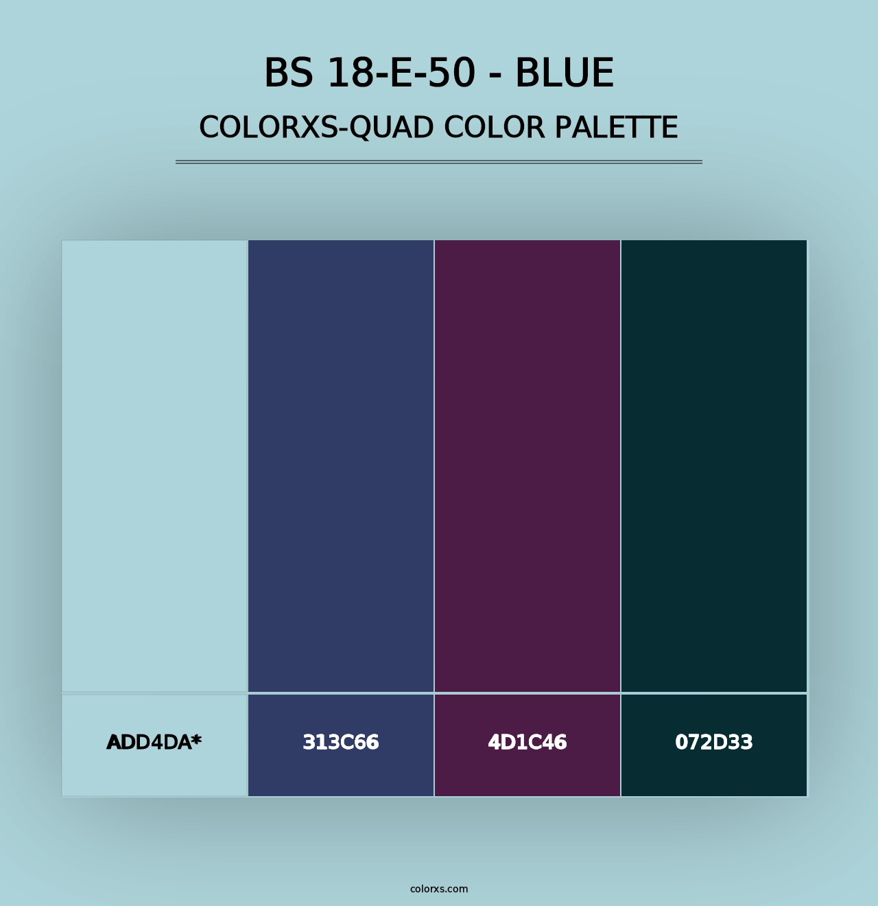 BS 18-E-50 - Blue - Colorxs Quad Palette