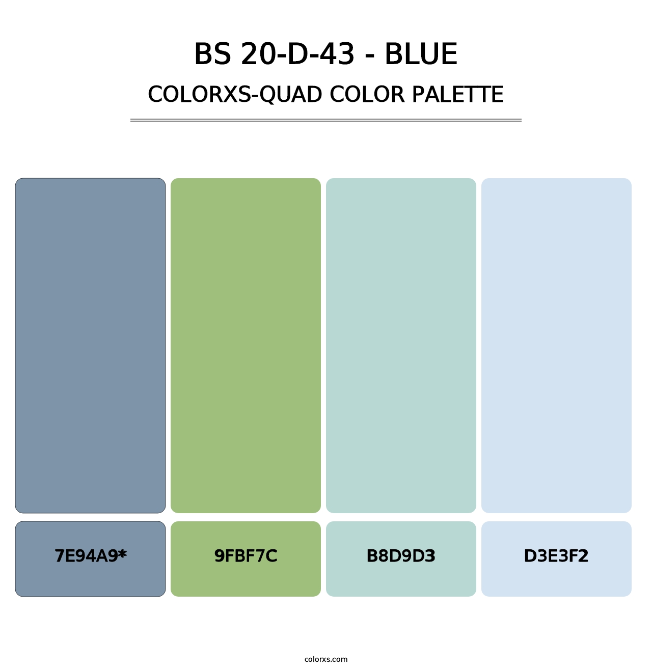 BS 20-D-43 - Blue - Colorxs Quad Palette