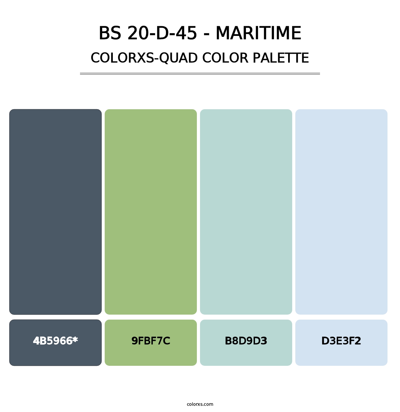 BS 20-D-45 - Maritime - Colorxs Quad Palette