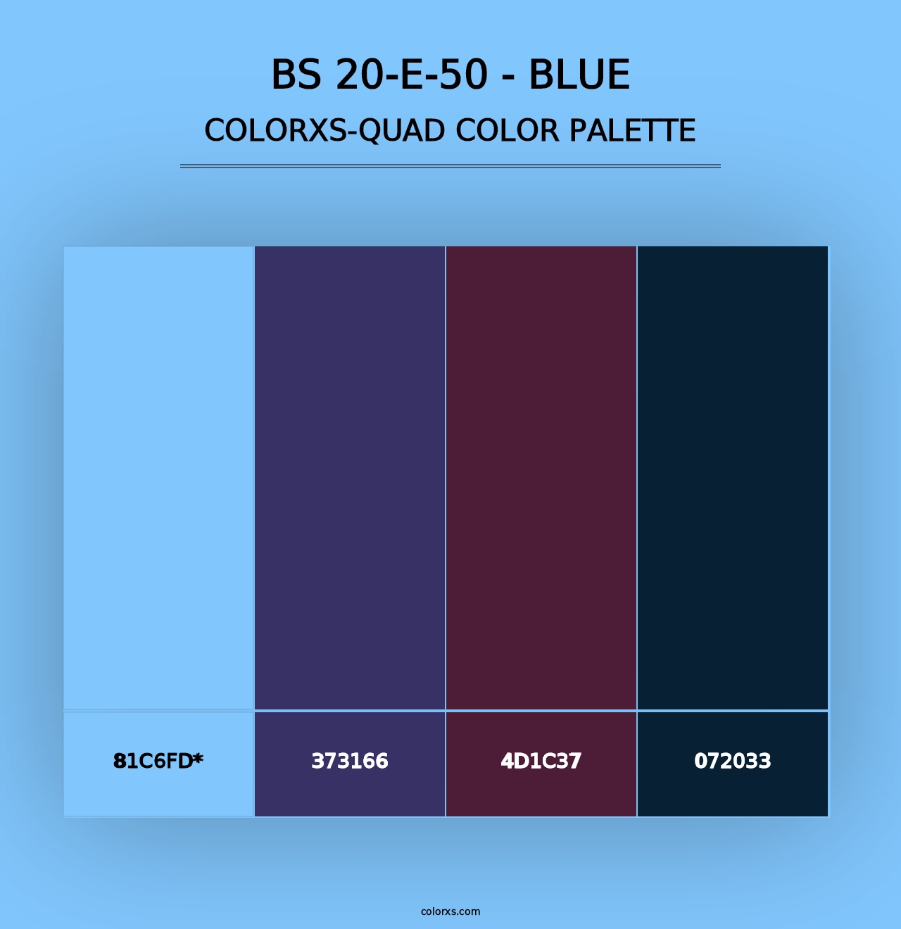 BS 20-E-50 - Blue - Colorxs Quad Palette