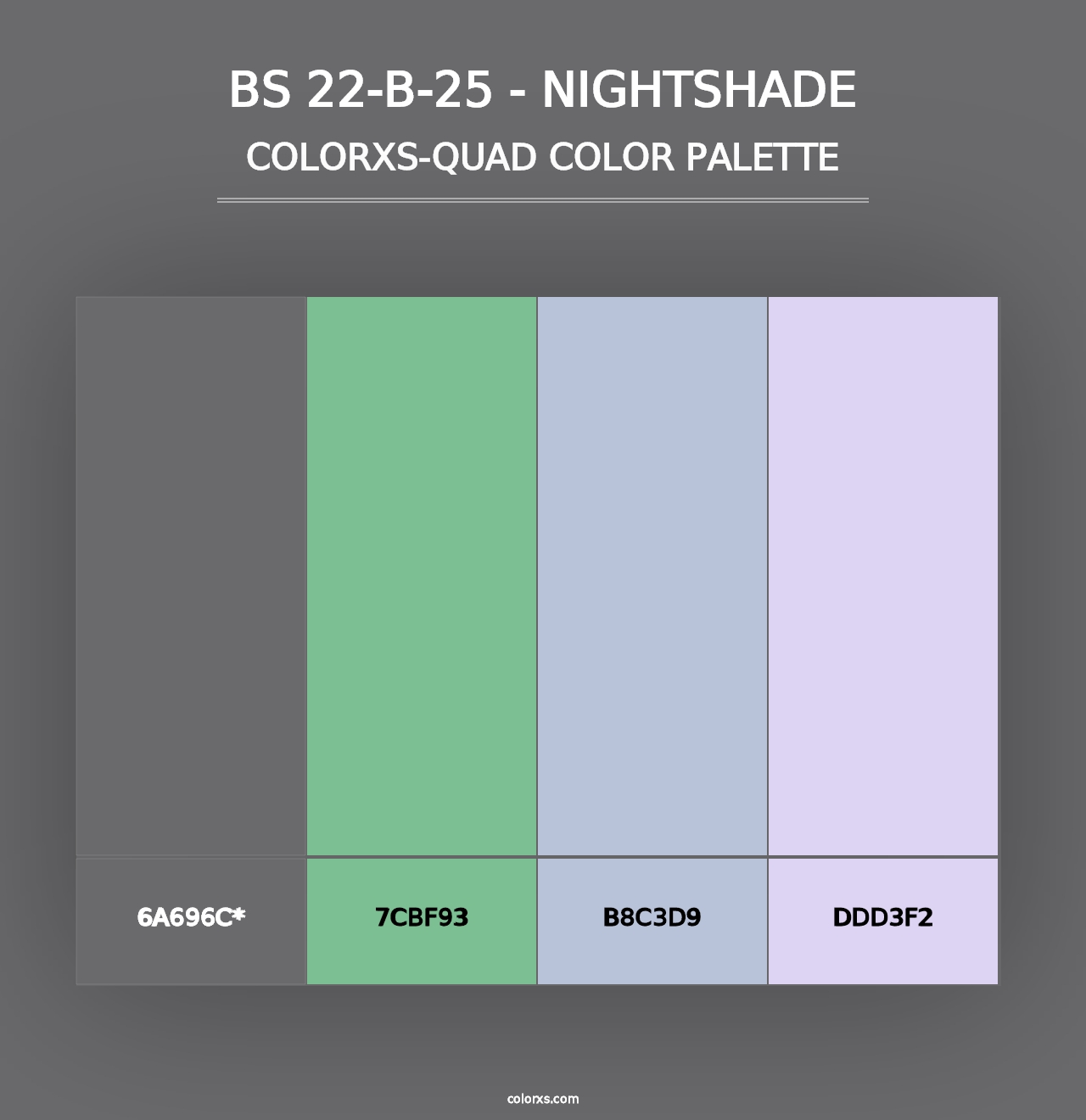 BS 22-B-25 - Nightshade - Colorxs Quad Palette