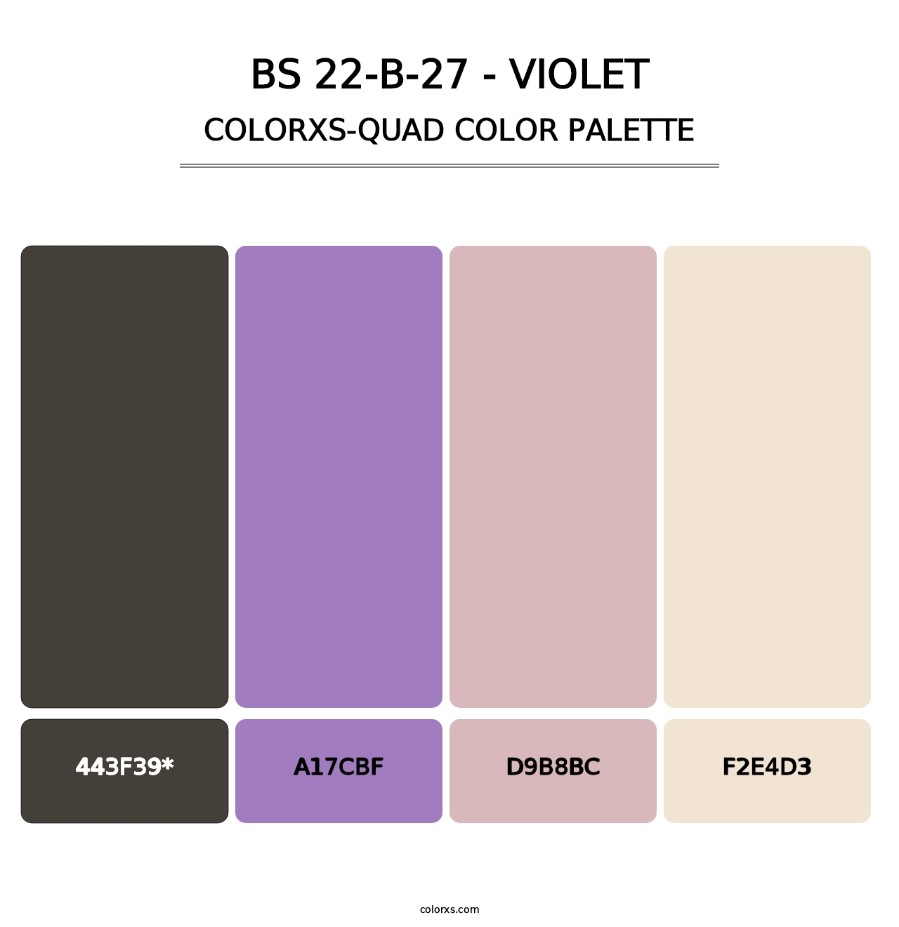 BS 22-B-27 - Violet - Colorxs Quad Palette