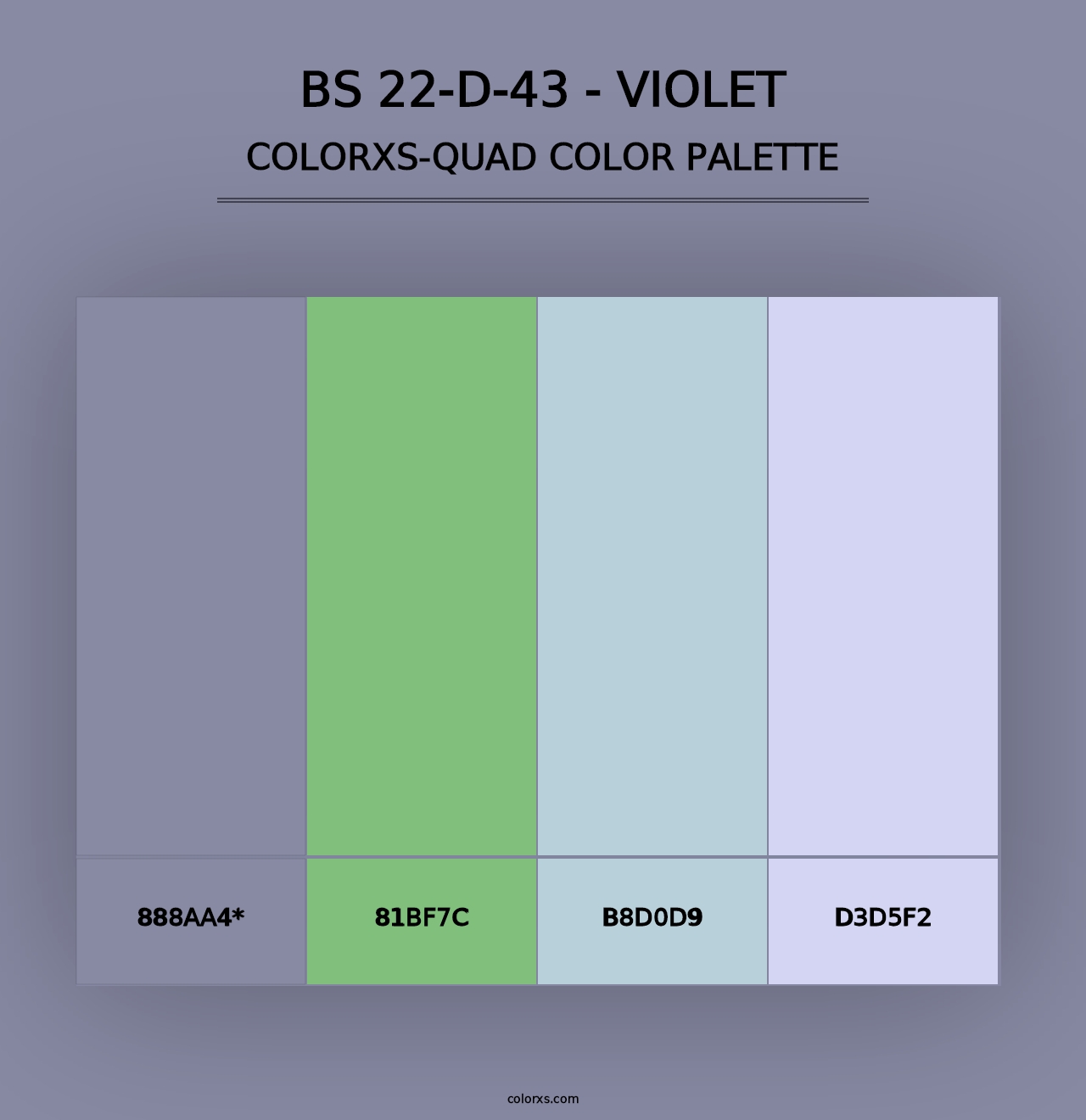 BS 22-D-43 - Violet - Colorxs Quad Palette