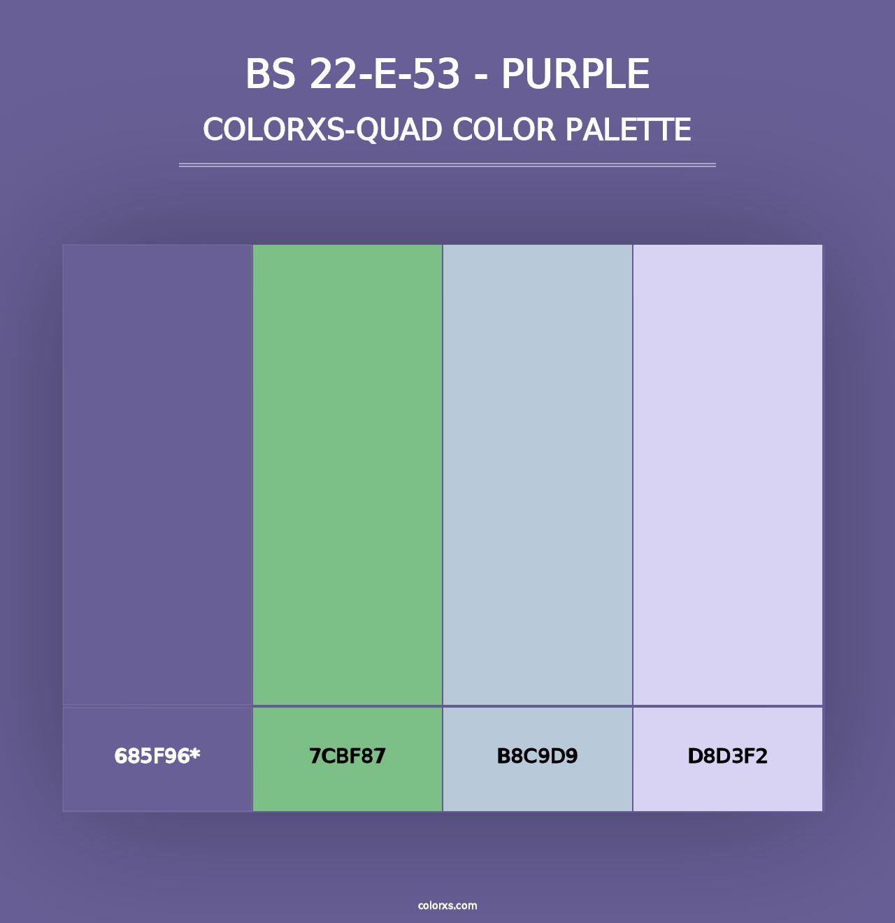 BS 22-E-53 - Purple - Colorxs Quad Palette