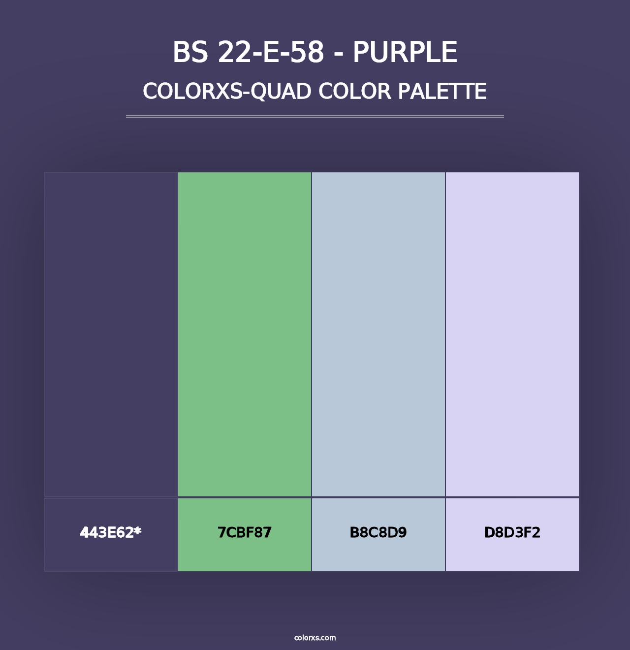 BS 22-E-58 - Purple - Colorxs Quad Palette