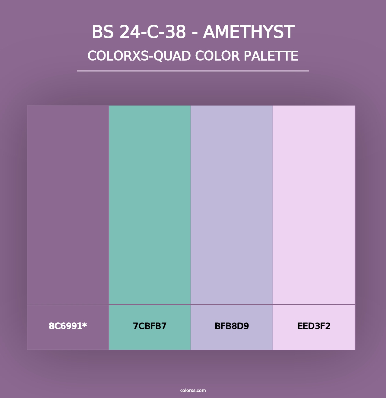 BS 24-C-38 - Amethyst - Colorxs Quad Palette