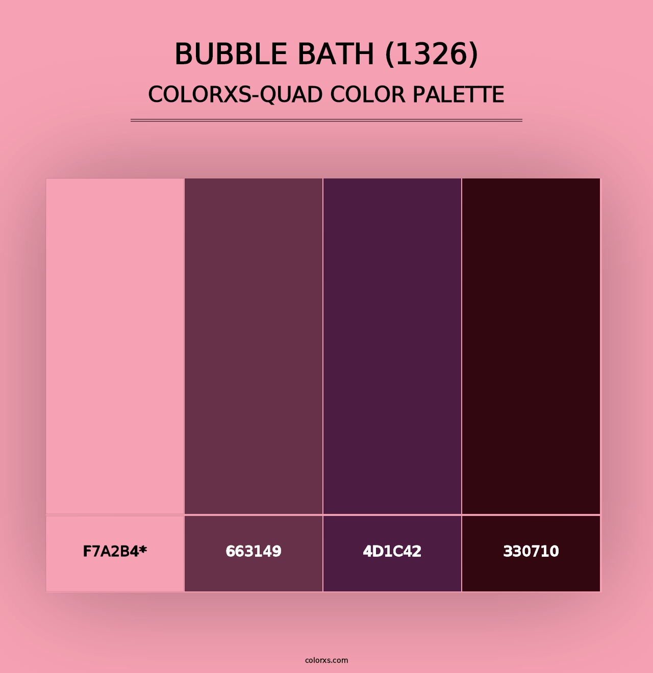 Bubble Bath (1326) - Colorxs Quad Palette