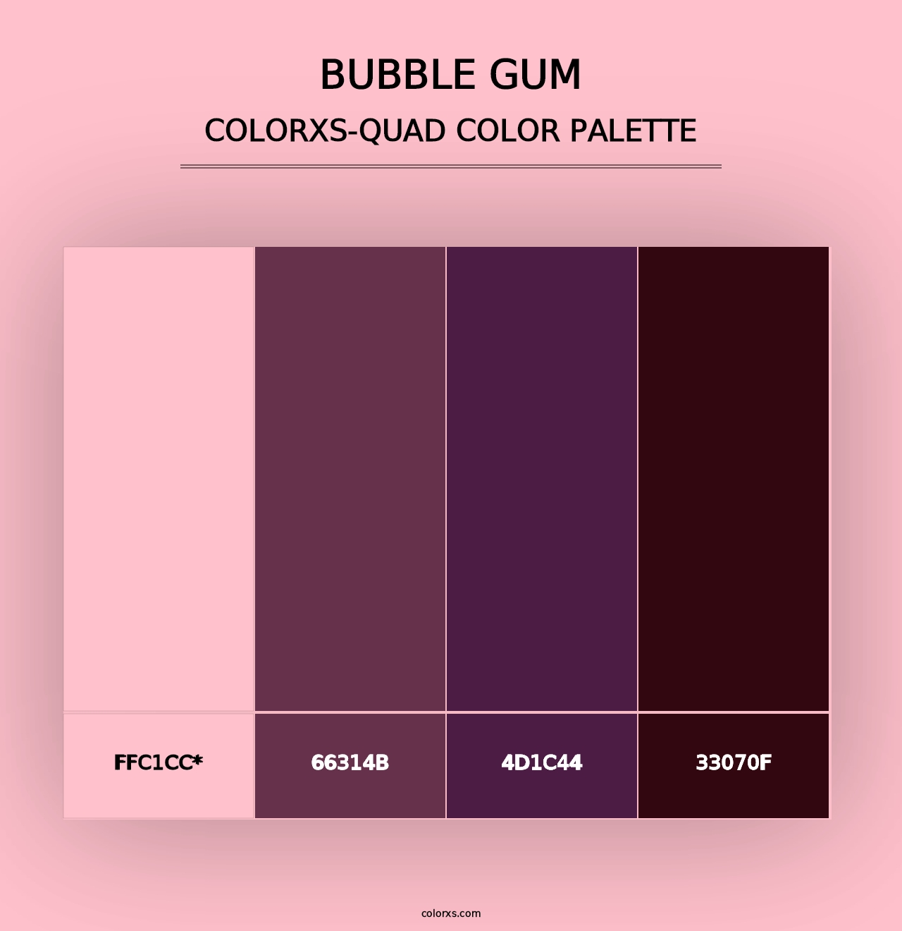 Bubble Gum - Colorxs Quad Palette