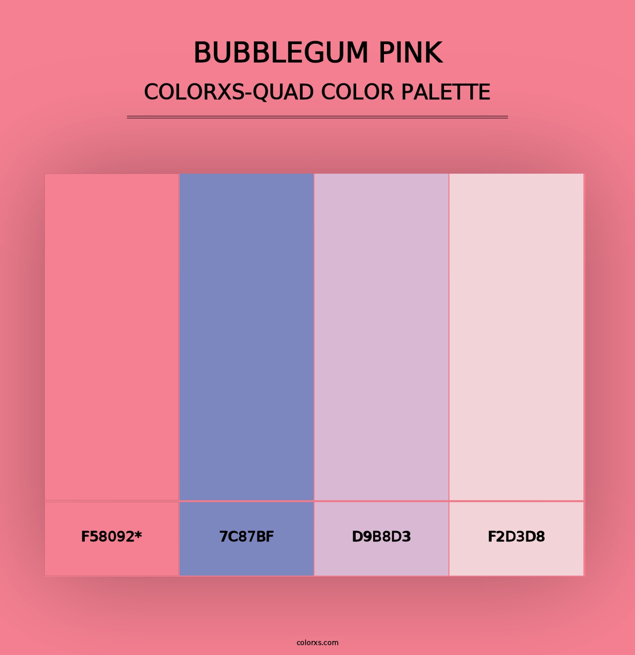 Bubblegum Pink - Colorxs Quad Palette