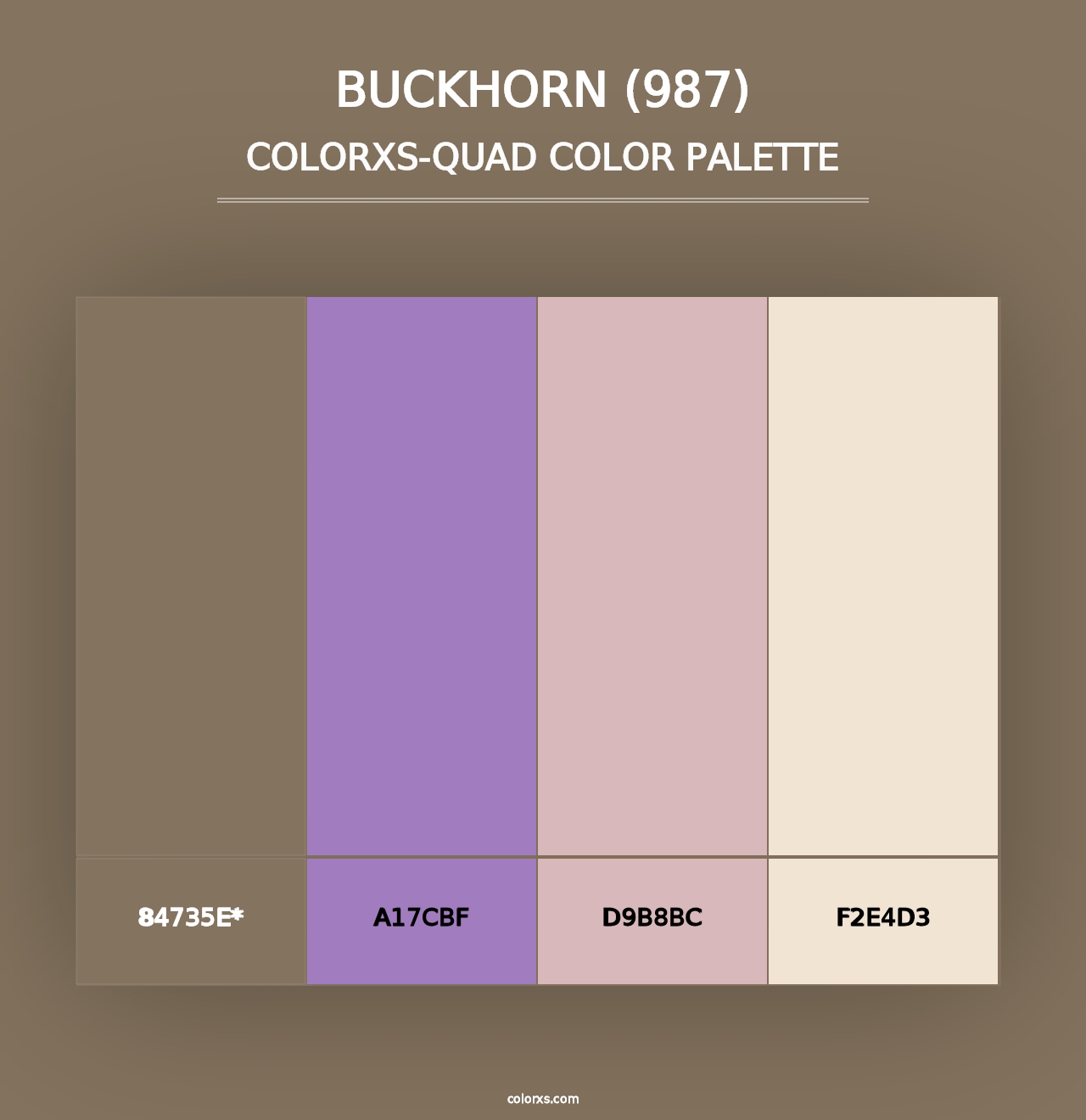 Buckhorn (987) - Colorxs Quad Palette