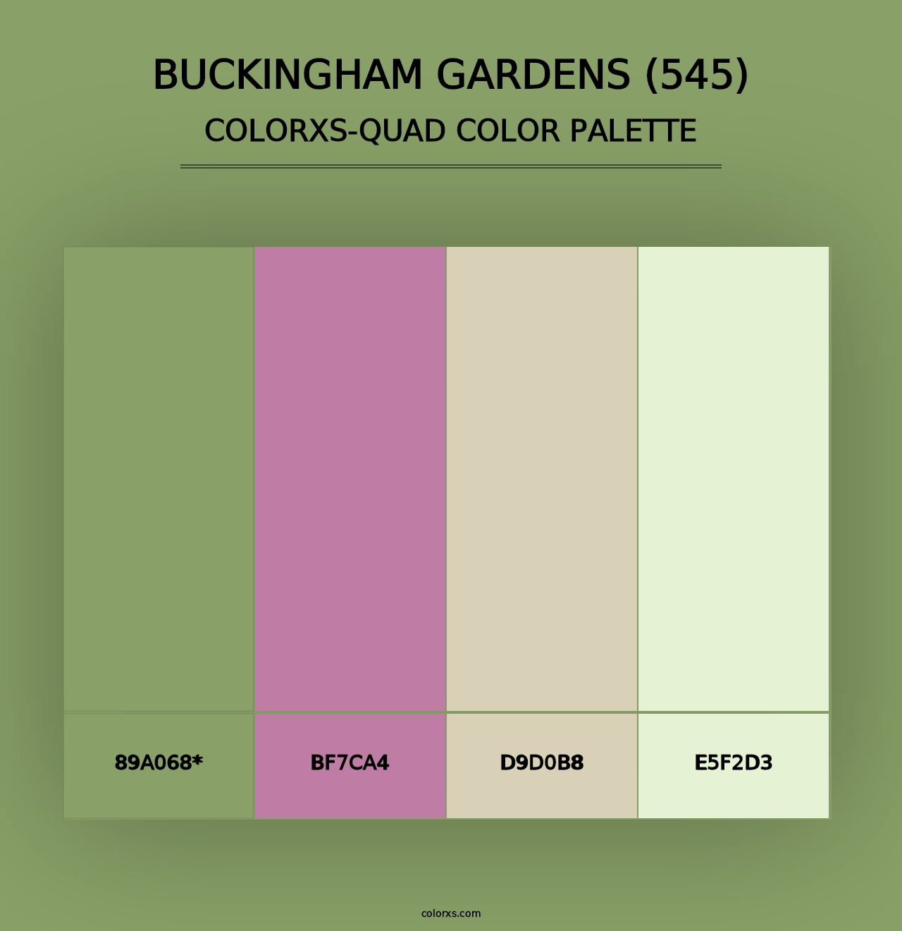 Buckingham Gardens (545) - Colorxs Quad Palette