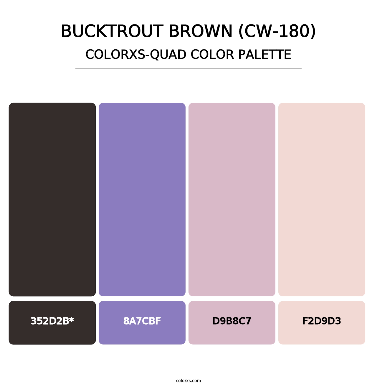 Bucktrout Brown (CW-180) - Colorxs Quad Palette