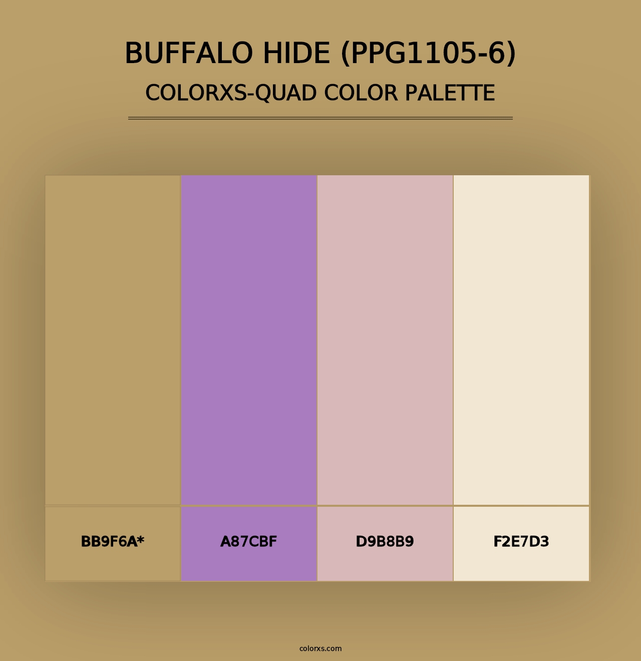 Buffalo Hide (PPG1105-6) - Colorxs Quad Palette