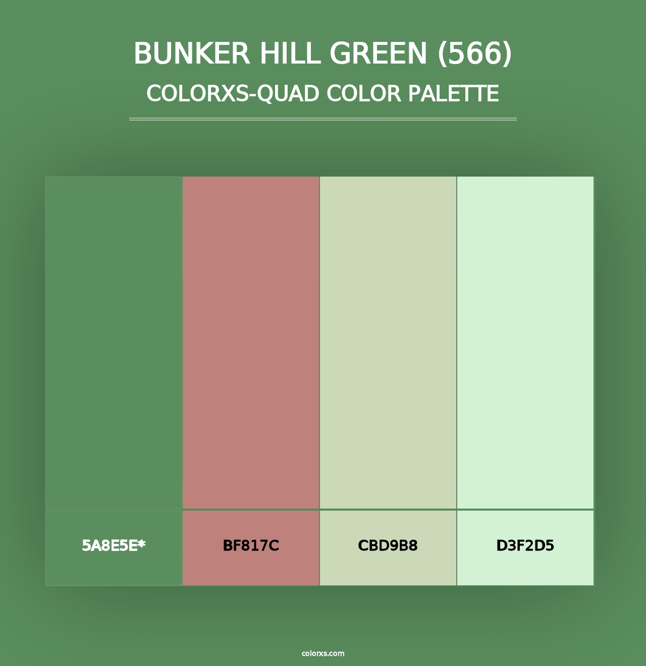 Bunker Hill Green (566) - Colorxs Quad Palette