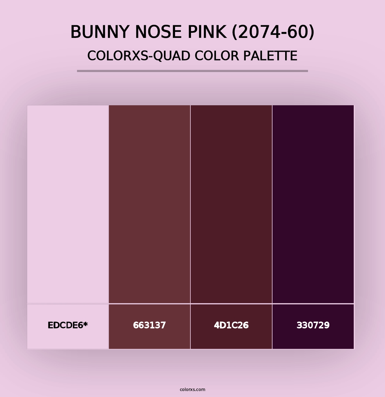 Bunny Nose Pink (2074-60) - Colorxs Quad Palette